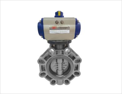 CPVC pneumatic butterfly valve