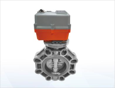 CPVC electric butterfly valve