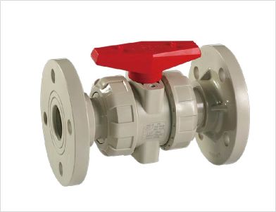 PPH flange type double ball valve