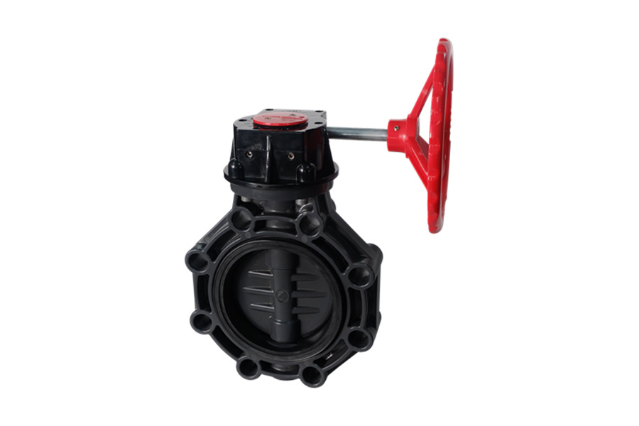 UPVC turbine butterfly valve