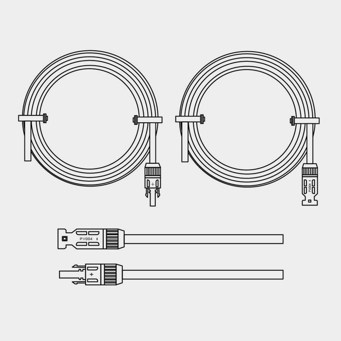 Solar Extension Cable With Connector Single Ends