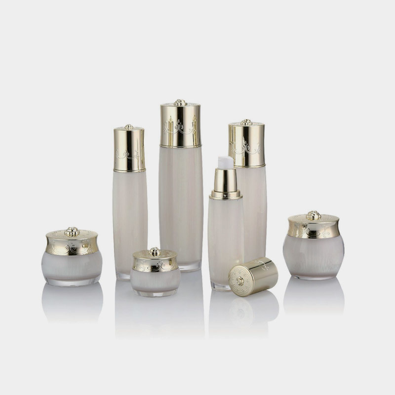 NS Series Rose lotion bottle and jar