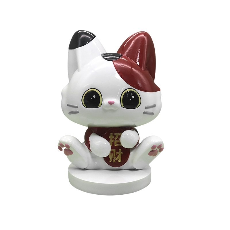 Lucky cat resin money bank