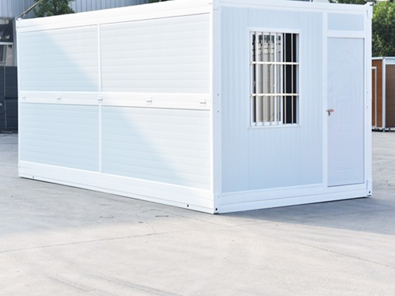 Foldable mobile container shelter for disaster relief