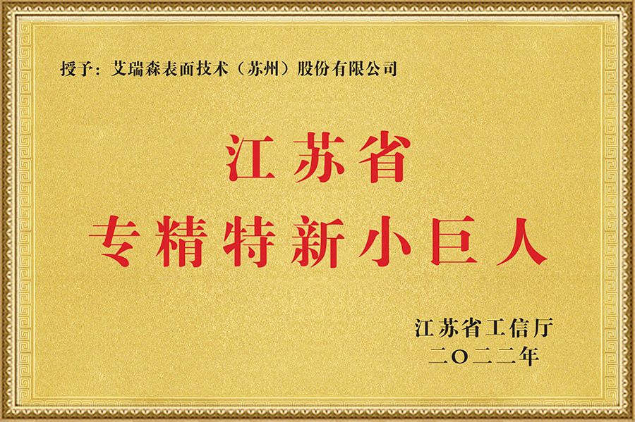 江蘇省專精特新小巨人 江蘇省專精特新小巨人
