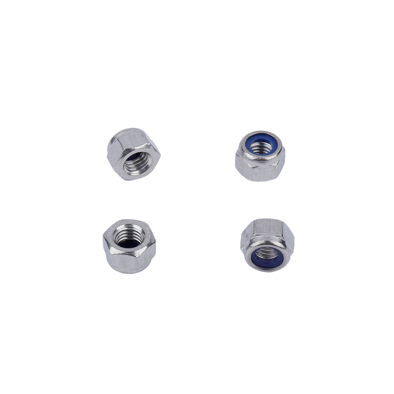 Self-locking hexagon nuts, high type with blue ring