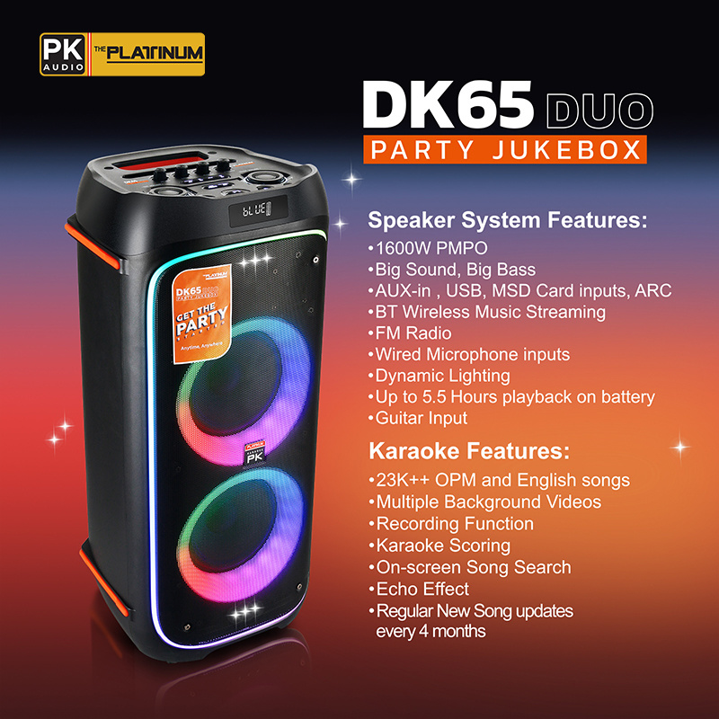 The Platinum DK65 DUO Party Jukebox