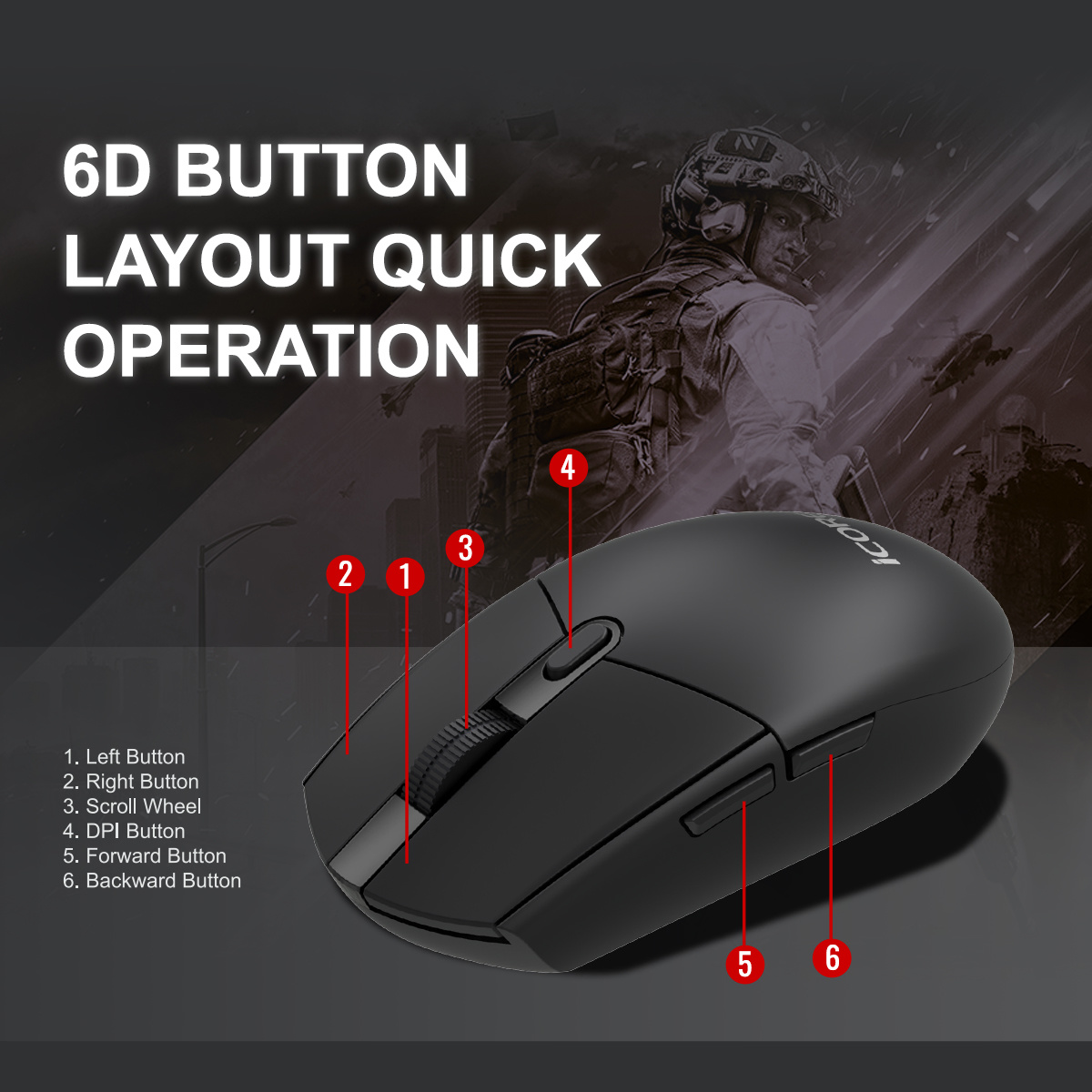 iCORE GM08 WIRELESS GAMING MOUSE