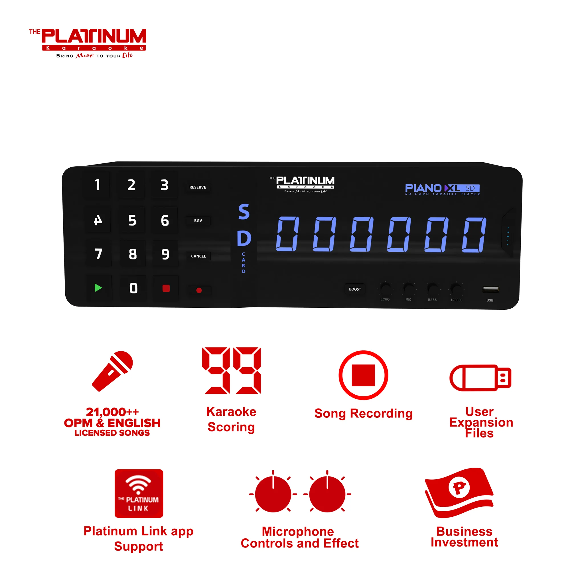 The Platinum Piano XL SD Karaoke Player