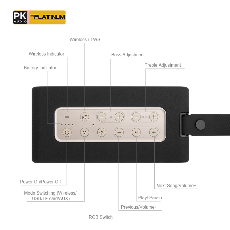 The Platinum Apollo XL Portable Bluetooth Speaker
