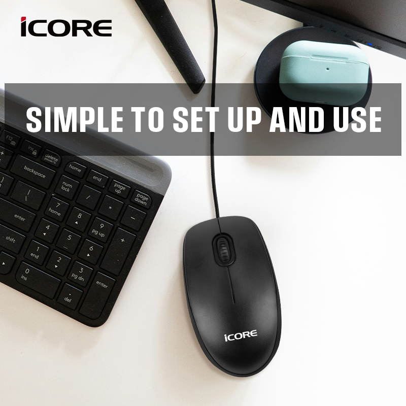 iCORE IMC1007 3D WIRED MOUSE