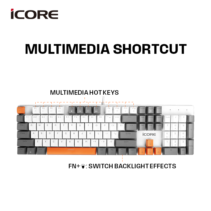 iCORE GK05 MECHANICAL WIRED KEYBOARD