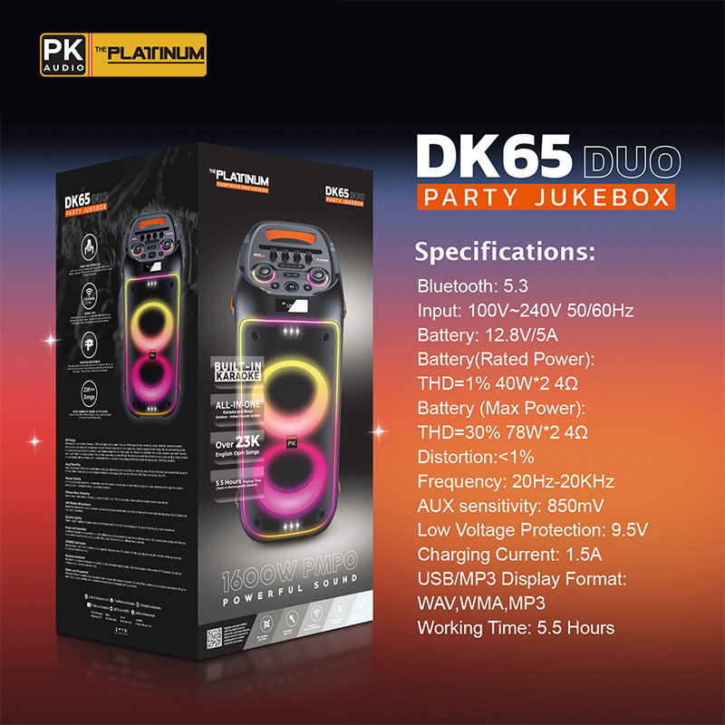 The Platinum DK65 DUO Party Jukebox