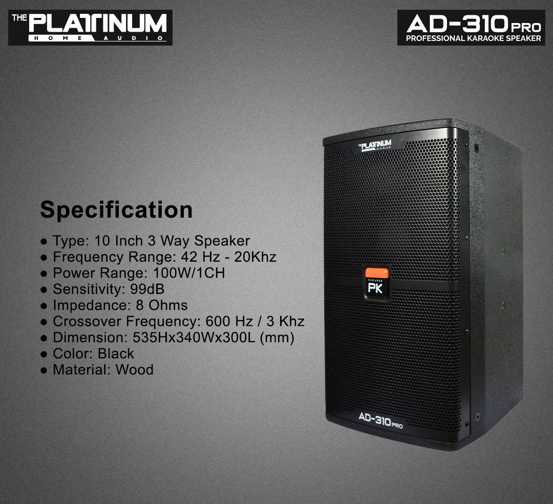 The Platinum AD-310 Pro 3-Way Speaker