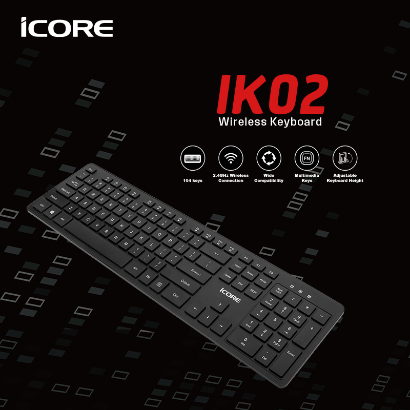 iCORE IK02 WIRELESS KEYBOARD