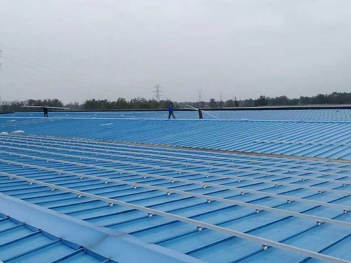 Color steel tile roof support