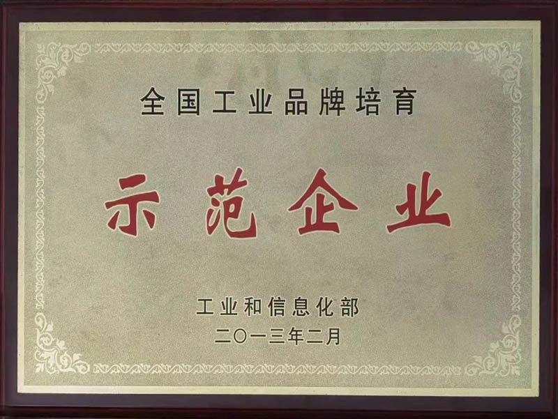 全国工业品牌培育示范企业