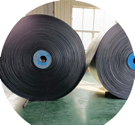 Rubber layered conveyor belt