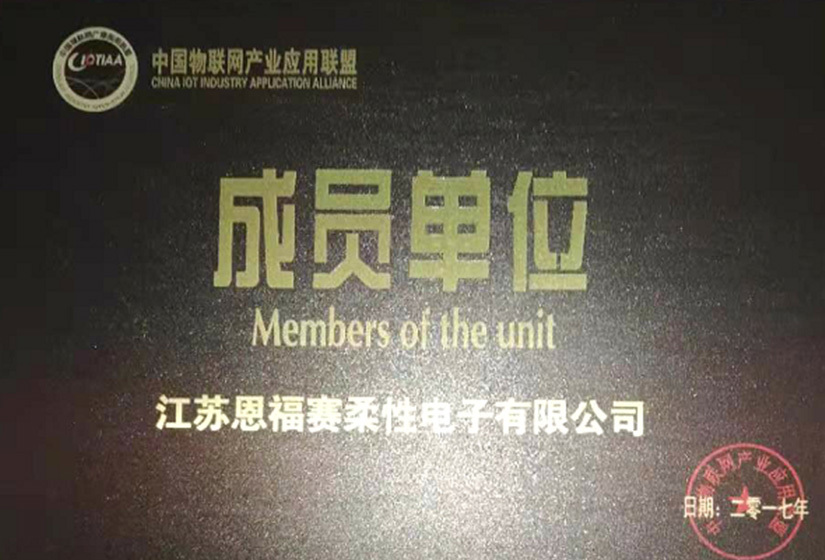 《2017国家物联网应用联盟成员单位》牌 《2017国家物联网应用联盟成员单位》牌