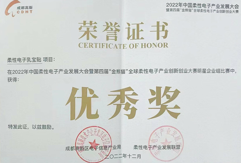 乳宝贴2022金熊猫创新大赛优秀奖2022 乳宝贴2022金熊猫创新大赛优秀奖2022