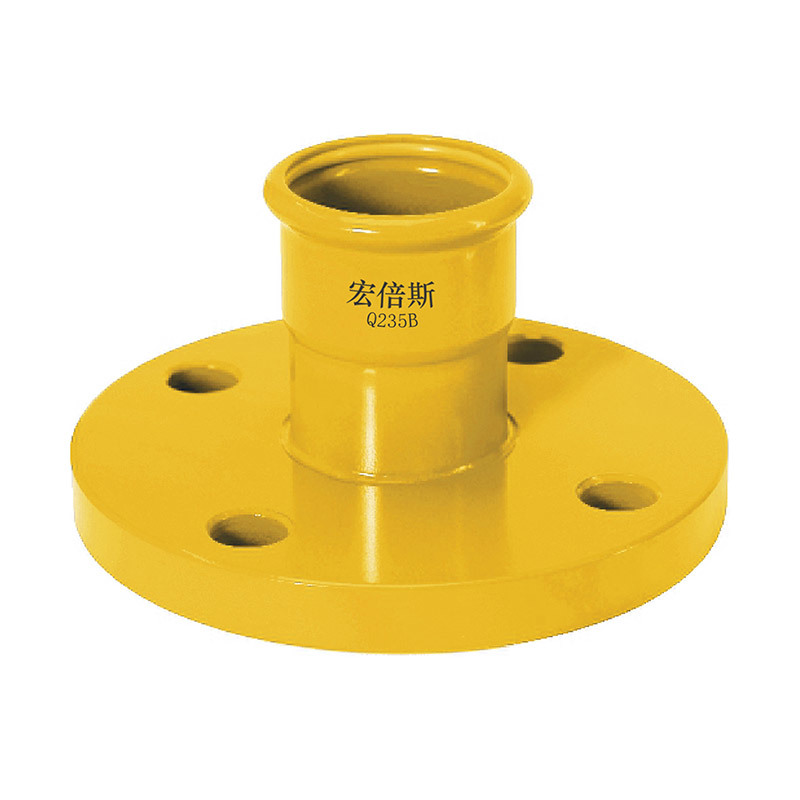 Flange with press socket
