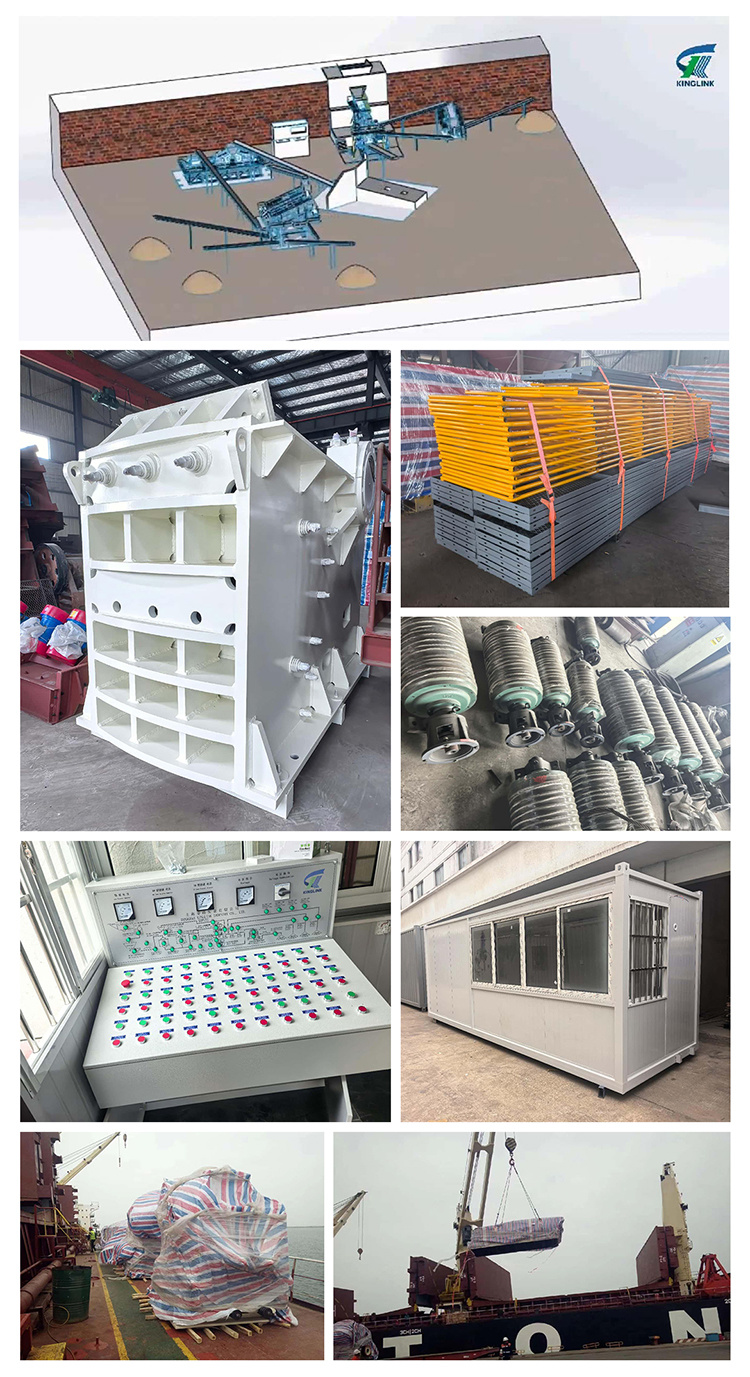 400TPH limestone crushing line shipped to South America