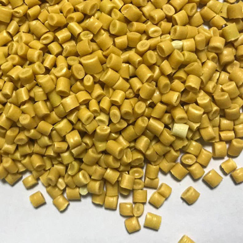 Factory wholesale yellow pp recycled materials environmentally friendly flame retardant PP particles pp recycled plastic particles injection molding high pressure materials