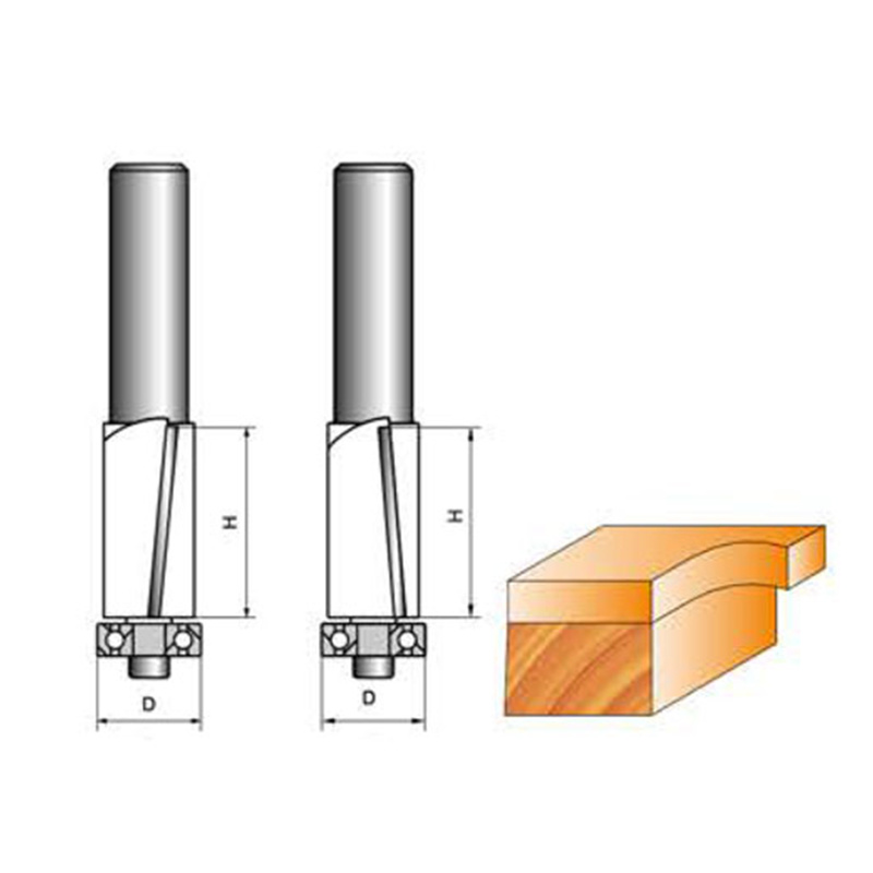 LC0211 FLUSH TRIM ROUTER BIT WITH BLADES SHEAR