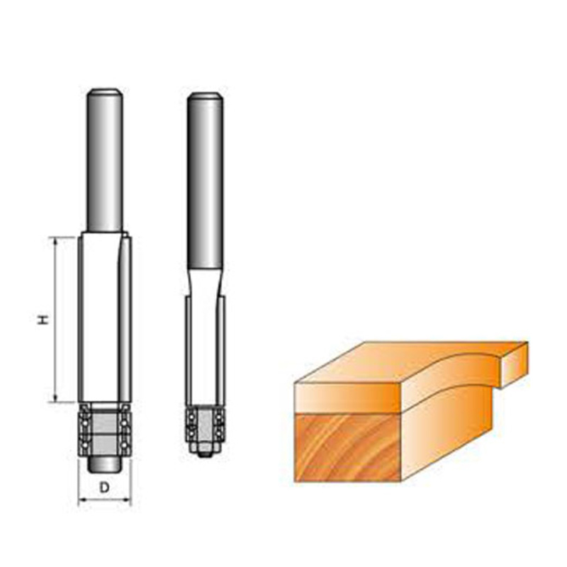 LC0213 FLUSH TRIM ROUTER BIT WITH TWO BEARINGS