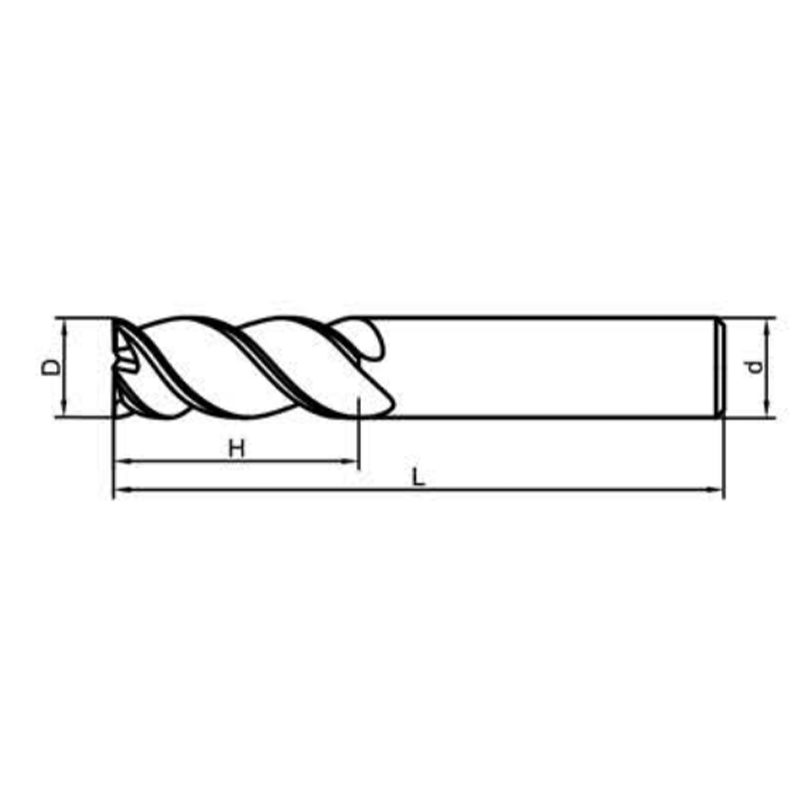 METAL CERAMIC FLAT END MILLS