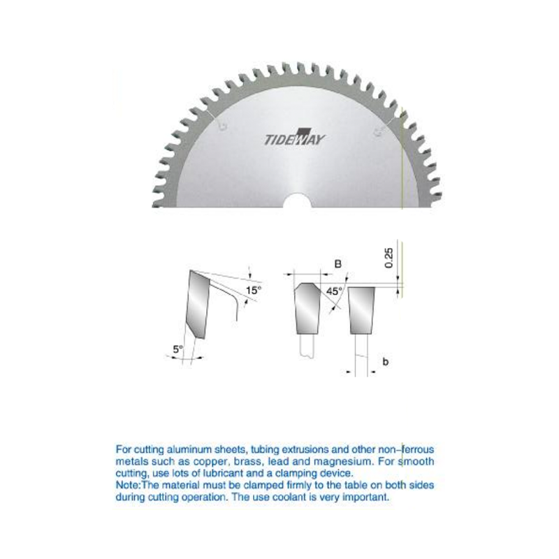 T.C.T SAW BLADES FOR CUTTING NON-FERROUS METALS(NEGATIVE)