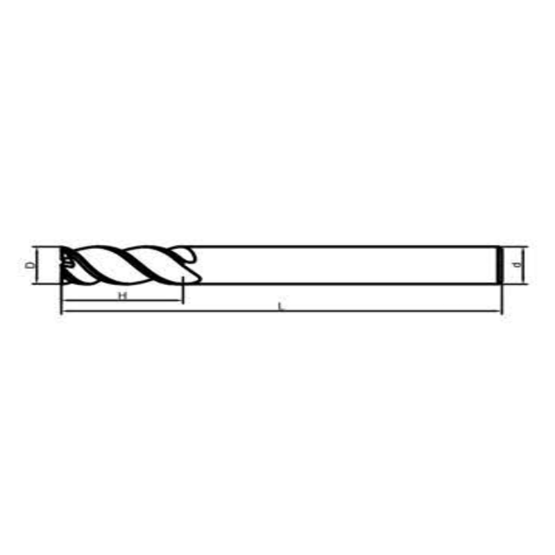 END MILLS WITH CORNER RADIUS FOR GRAPHITE (STANDARD)