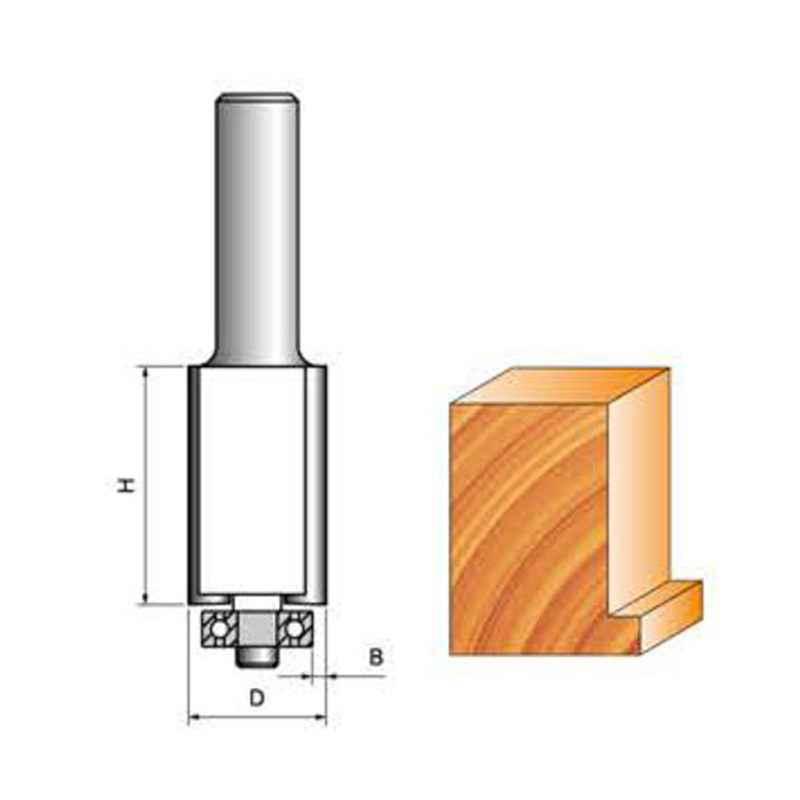 LC0210 FLUSH TRIM ROUTER BIT WITH SMALLER BEARING