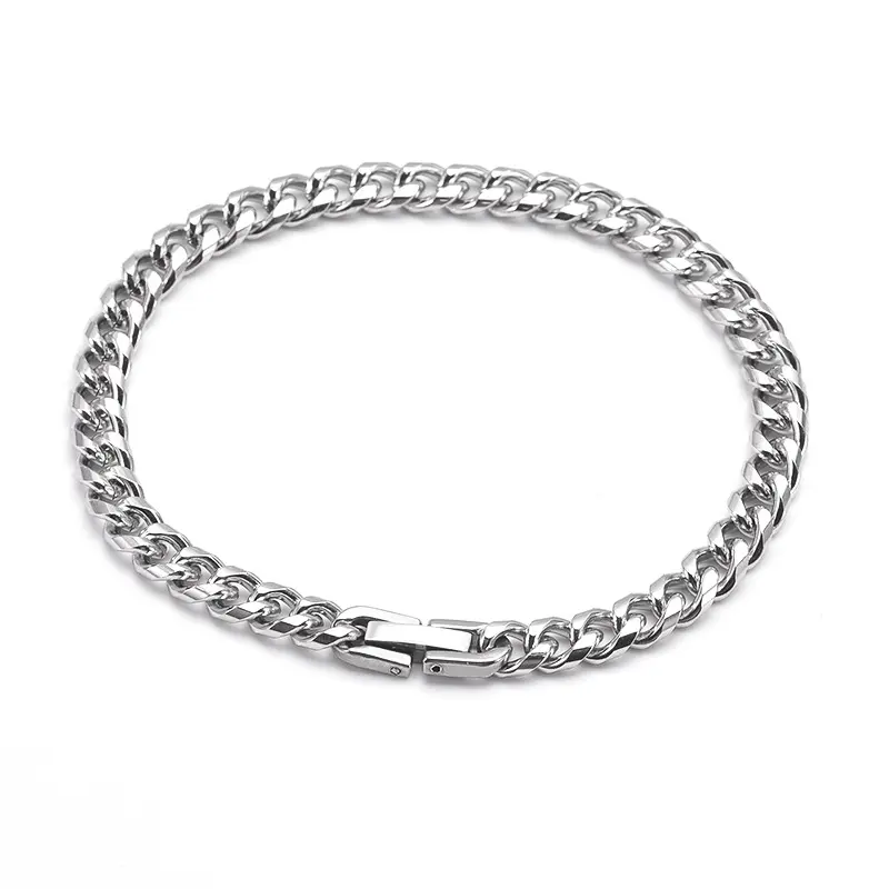 Stainless steel link chain bracelet