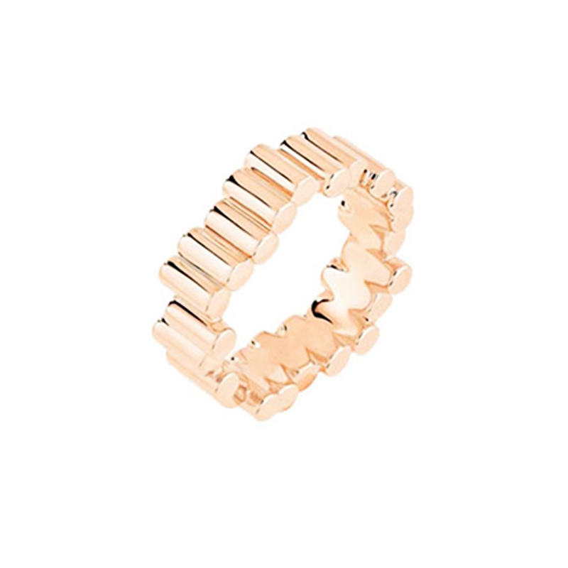 Irregularly rose gold plated ring