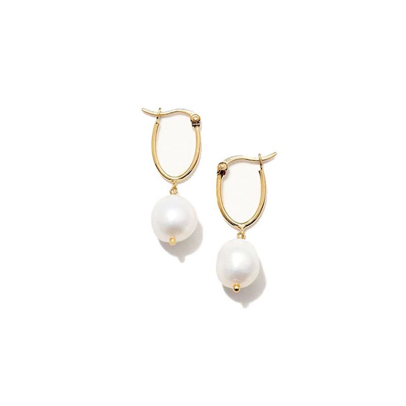 Irregular Baroque pearl earrings