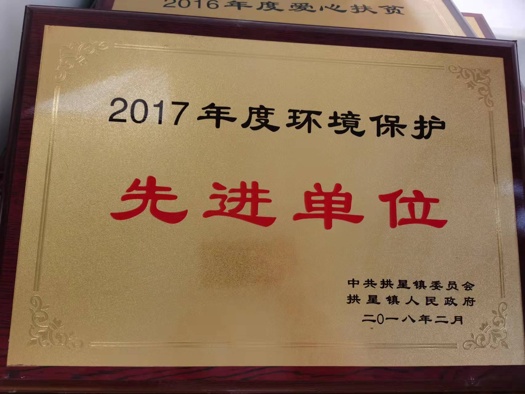 Zhiyuan 2017 Environmental Protection Advanced Unit