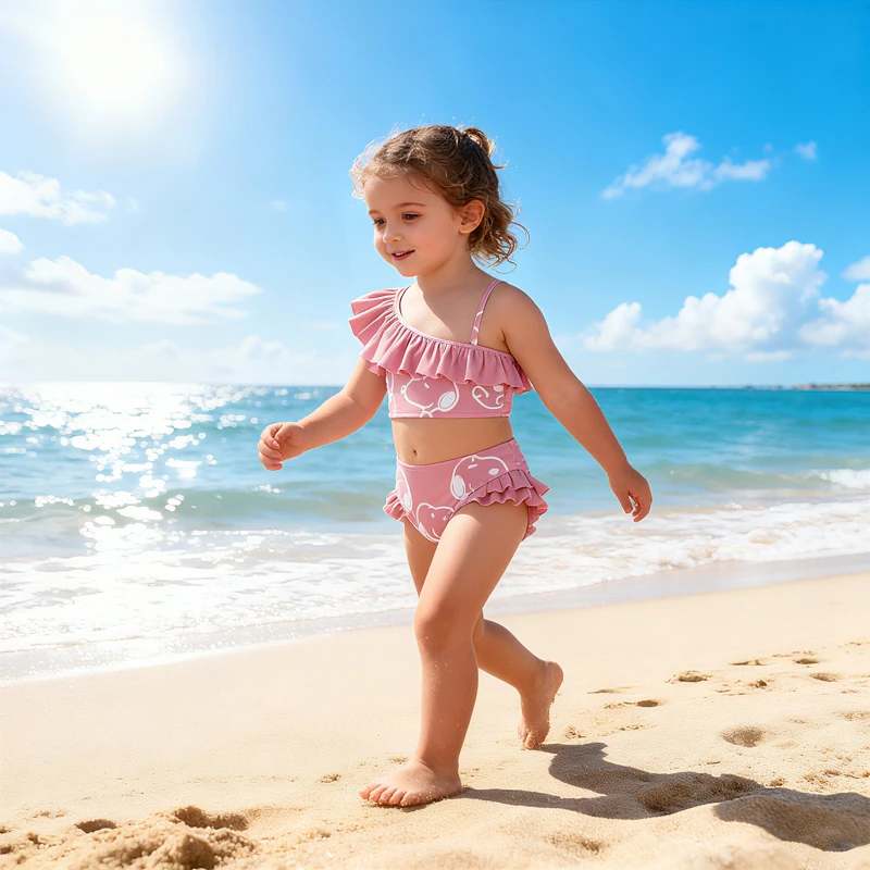 Girls  2-Piece Ruffle Bikini Set
