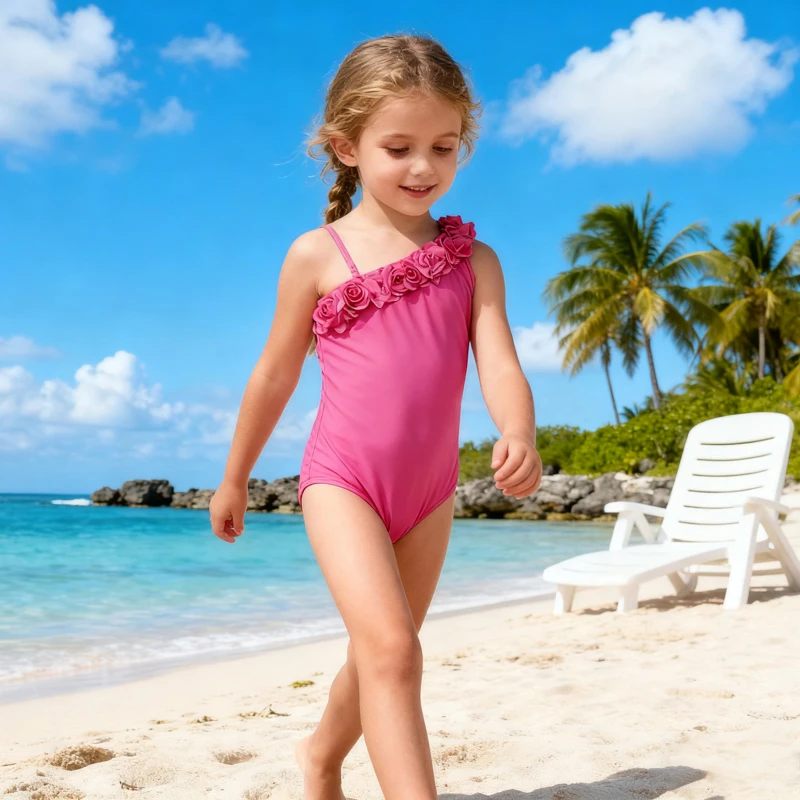 Toddler Baby Girls One-Piece Swimsuit