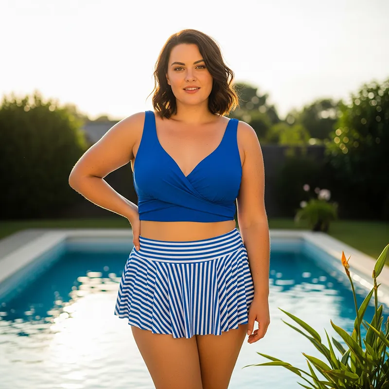 Plus Size Two-Piece Women's Swimwear