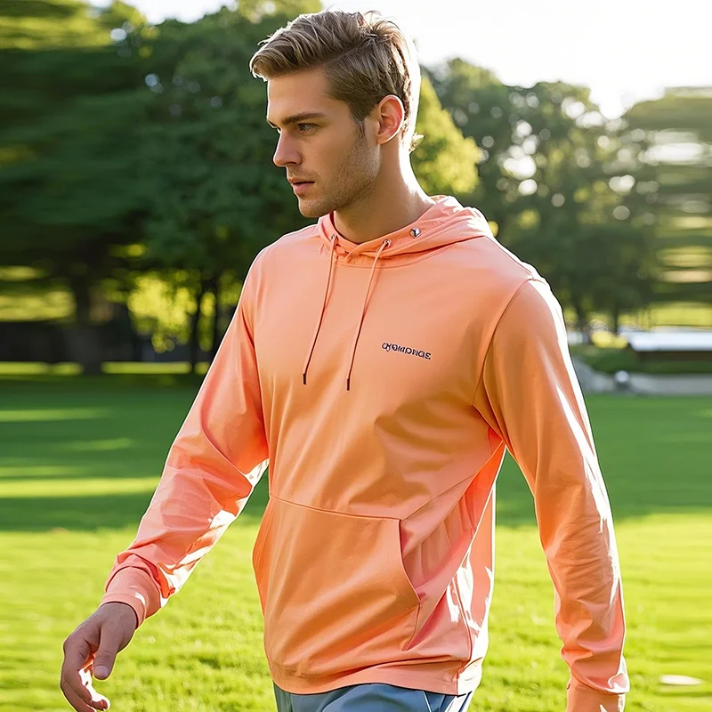 Orange Men's Performance Hoodie