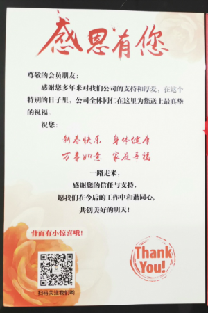 必赢net.95有限责任公司春节送祝福活动