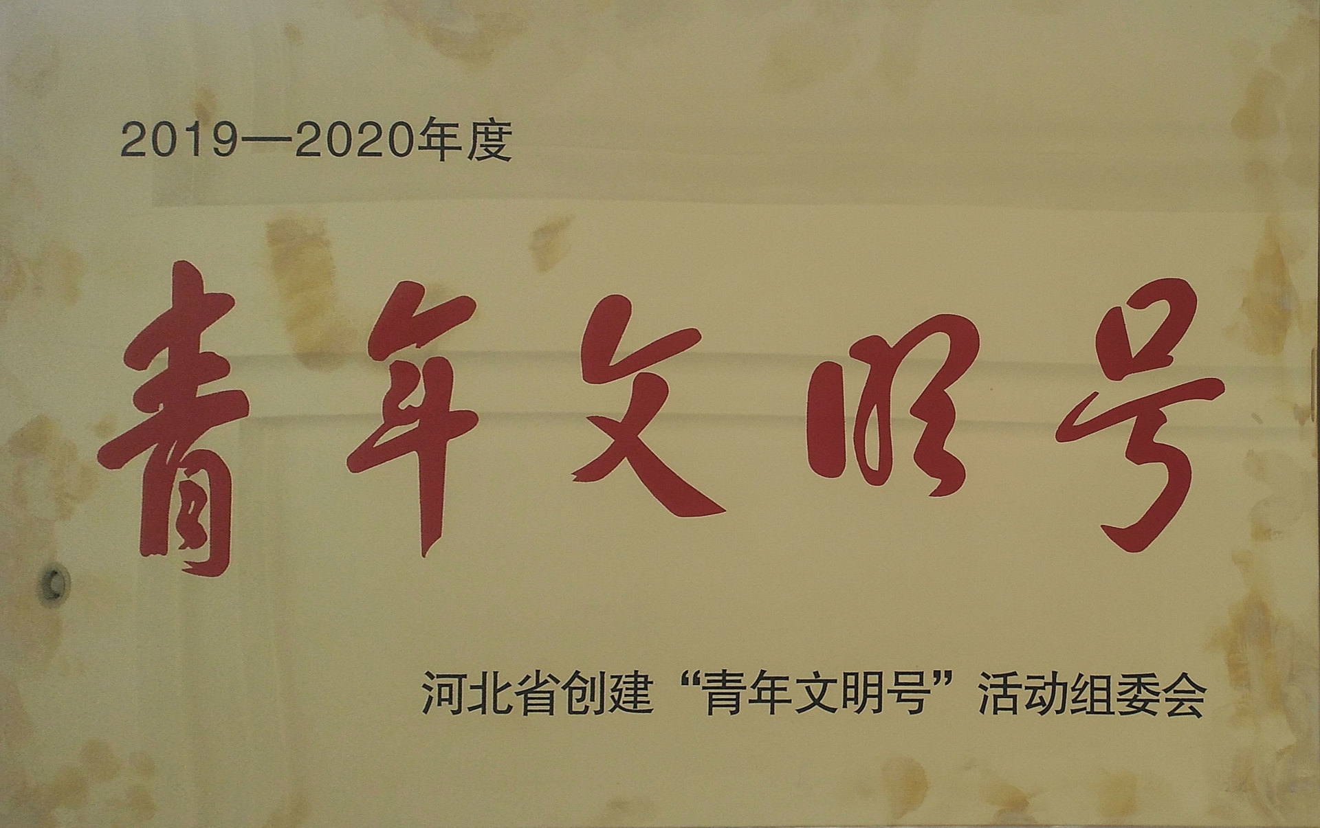 喜报！必赢net.95公司团委 荣获河北省“青年文明号”荣誉称号
