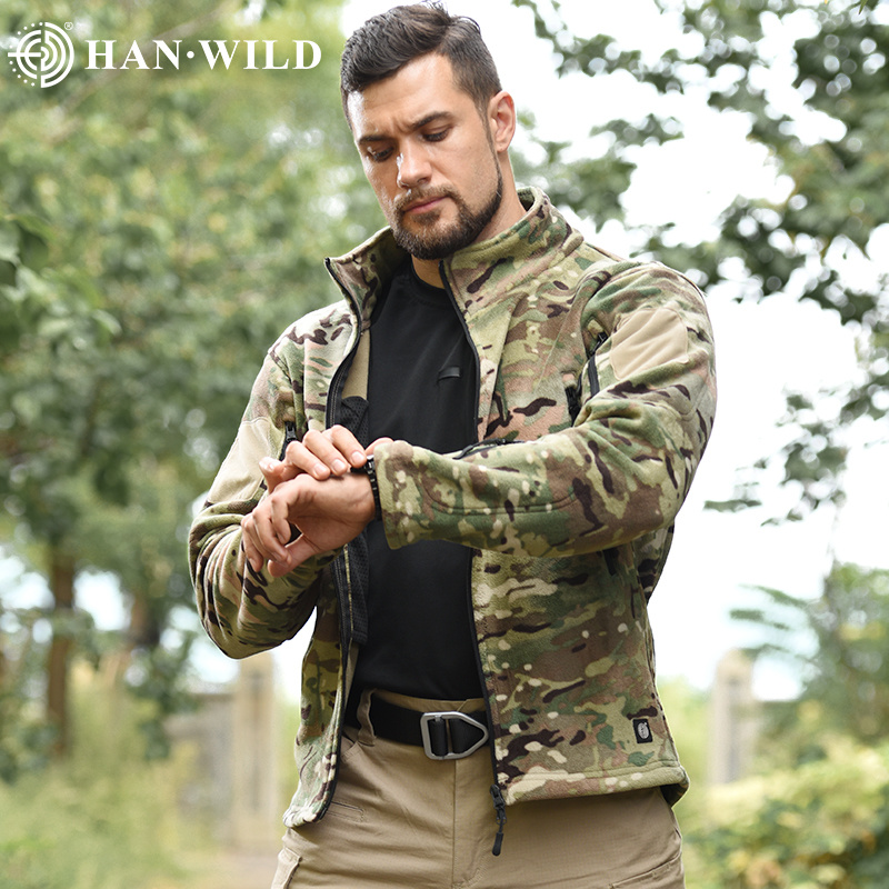 Windbreaker stand up collar camouflage top