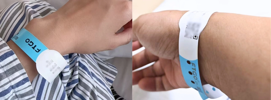 The ftgo medical wristband is worn by patients