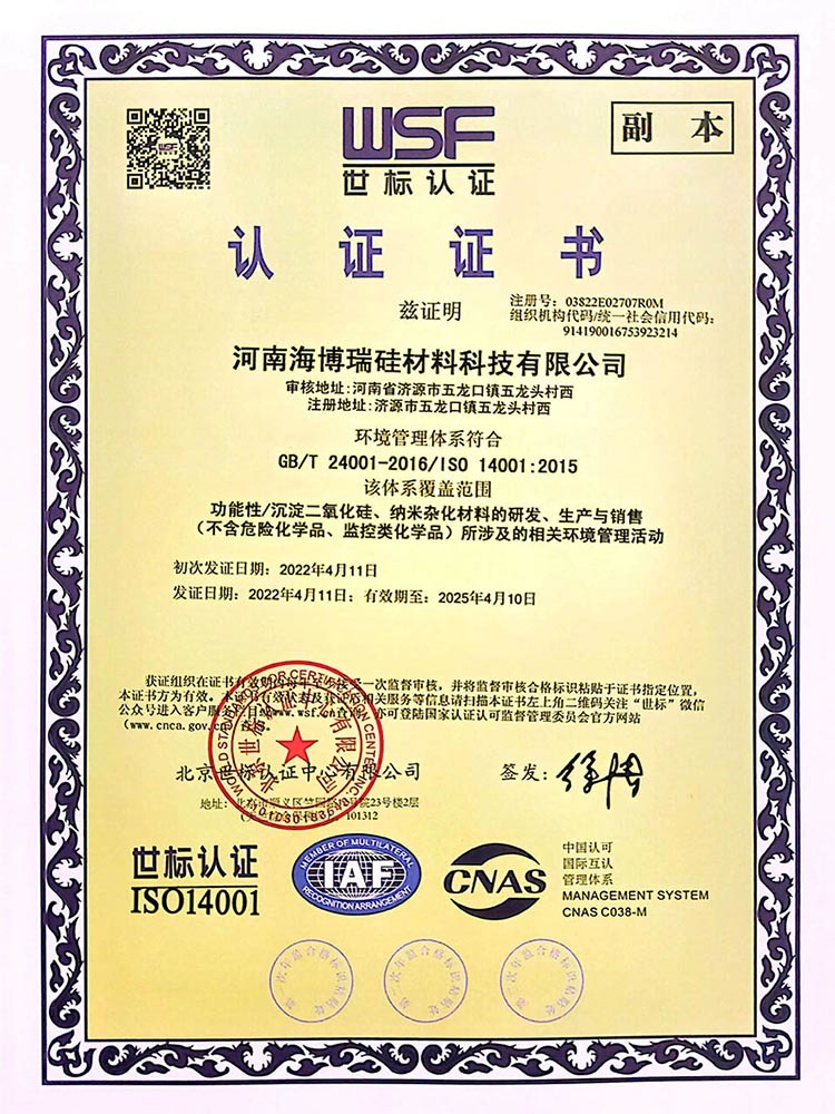 Environmental Management System Certificate-Chinese