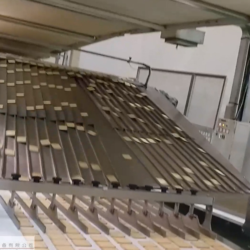 Automatic packaging and palletizing system for coated biscuits