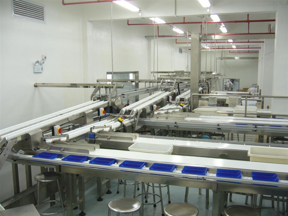 Semi automatic lower tray system for secondary packaging of biscuits