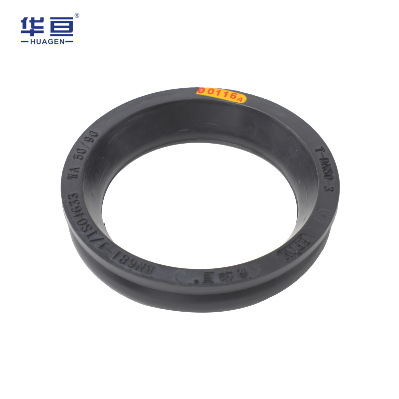 Slide-in (T-shaped) flexible interface rubber seal ring T-DN80