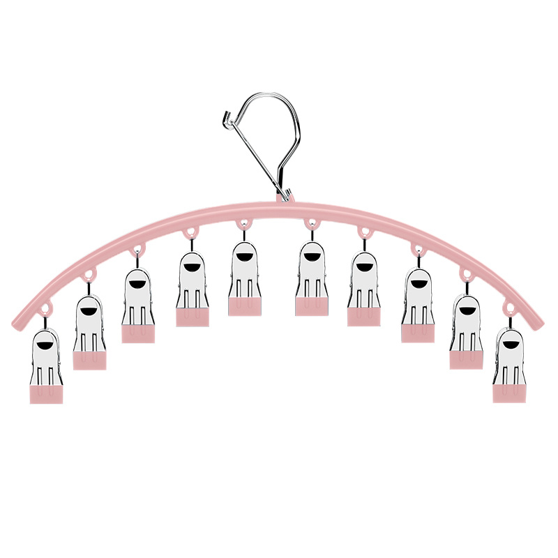 Plastic-dip curved socks rack